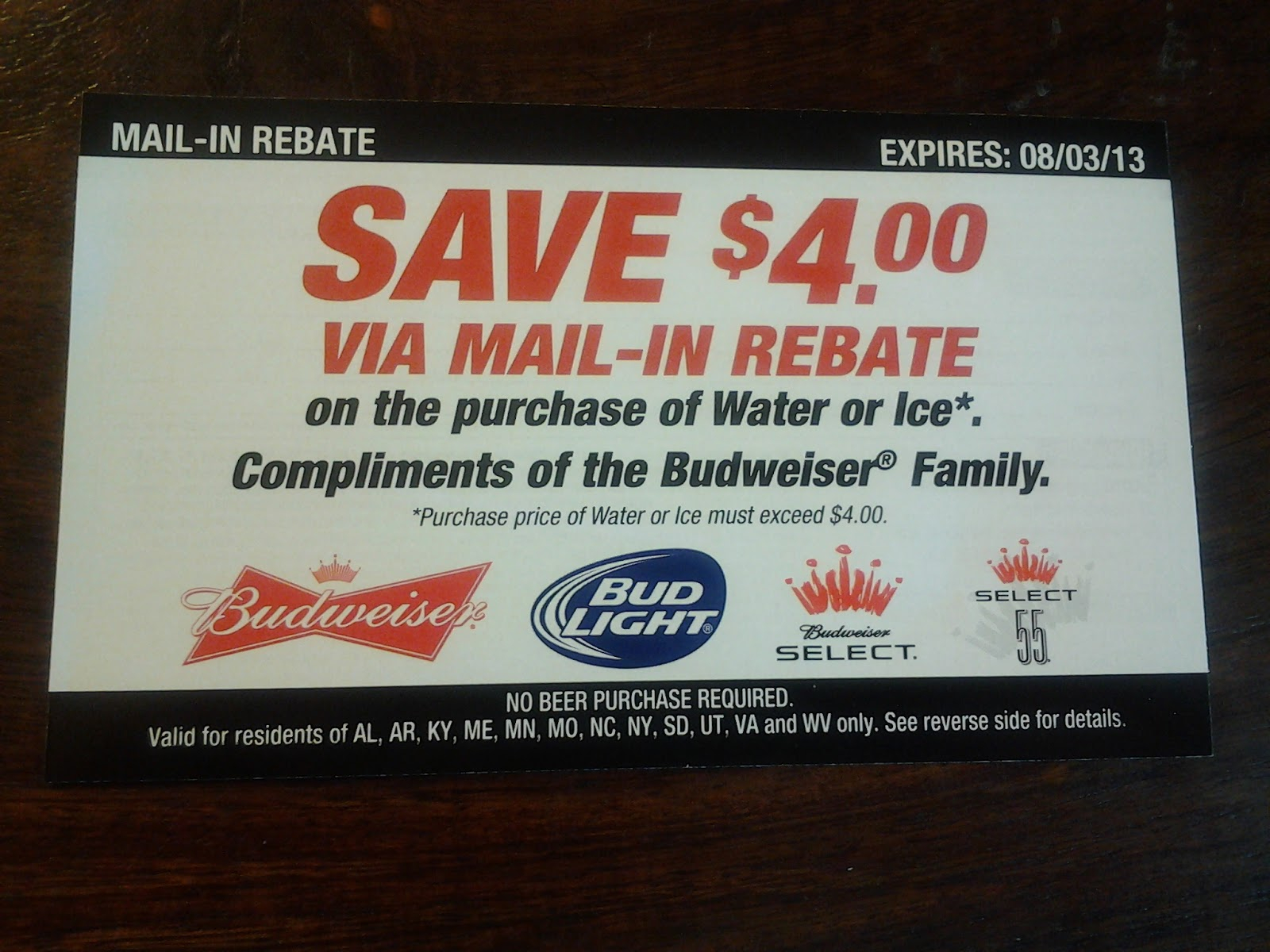 Budweiser Rebate Offer Code