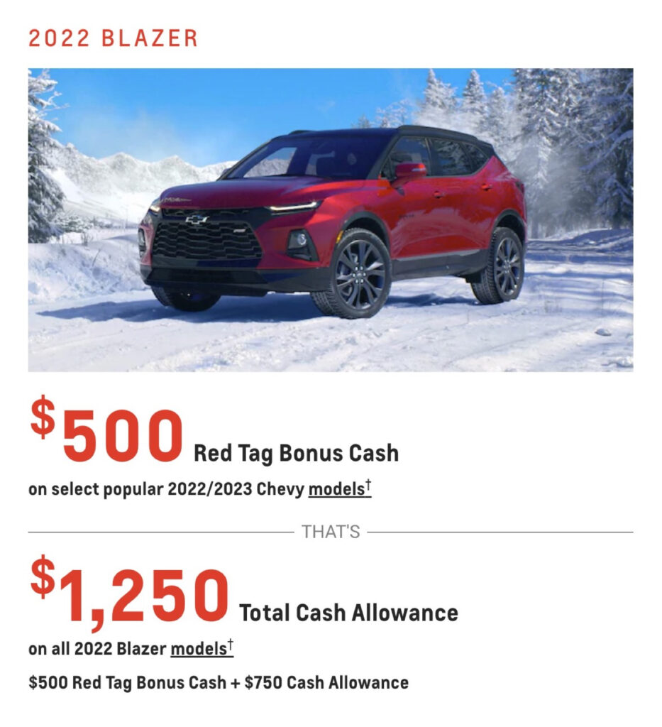 Chevy Blazer Discount Offers 1 250 Off In December 2022