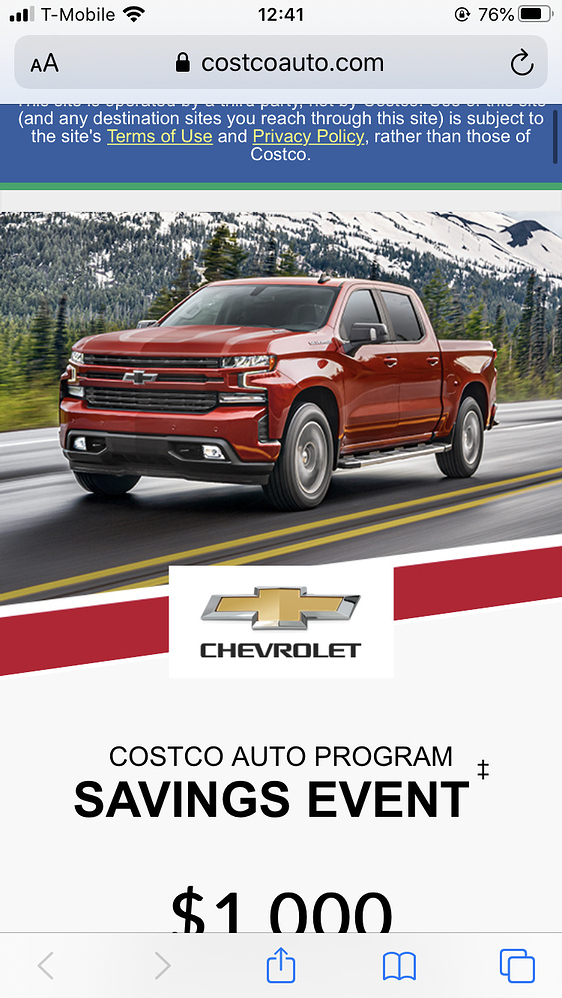 Costco 1000 Chevy Rebate CostcoRebate