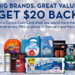 Costco P G 20 Gift Card Rebate Offer NOW 33 The Coupon Project