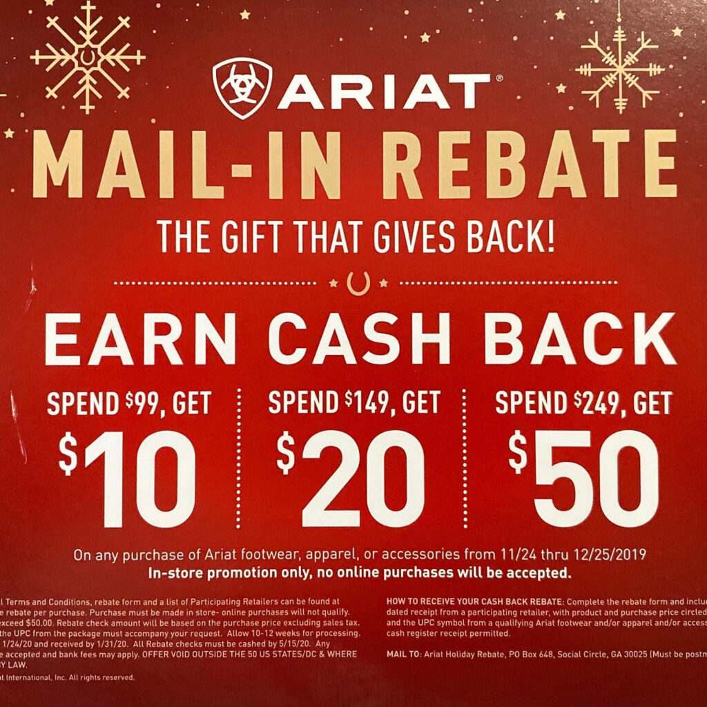 Don t Forget About The Ariat Rebate Awesome IN STORE Opportunity Plus 