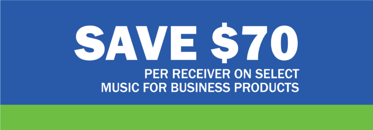 GET A 70 REBATE SiriusXM Music For Business