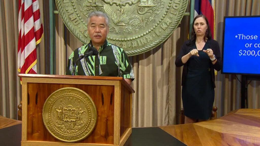 Gov Ige Announces Hawaii Tax Rebate Distribution Schedule YouTube