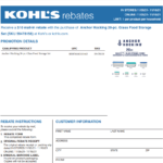 Kohls Rebate Form Toastmaster Printable Rebate Form