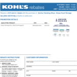 Kohls Rebate Hamilton Beach Printable Rebate Form