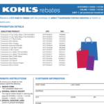 Kohls Upcoming Promotions Printable Rebate Form