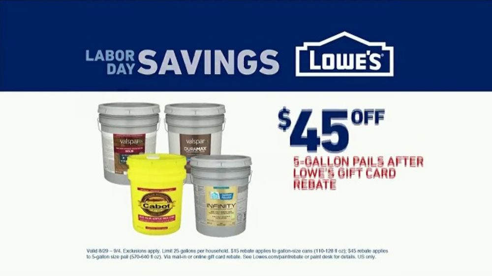 Lowe s Labor Day Savings TV Commercial Paint And Stains ISpot tv