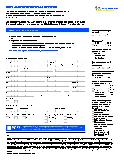 Michelin Tires Rebate Form 2024 2024 Tirerebate