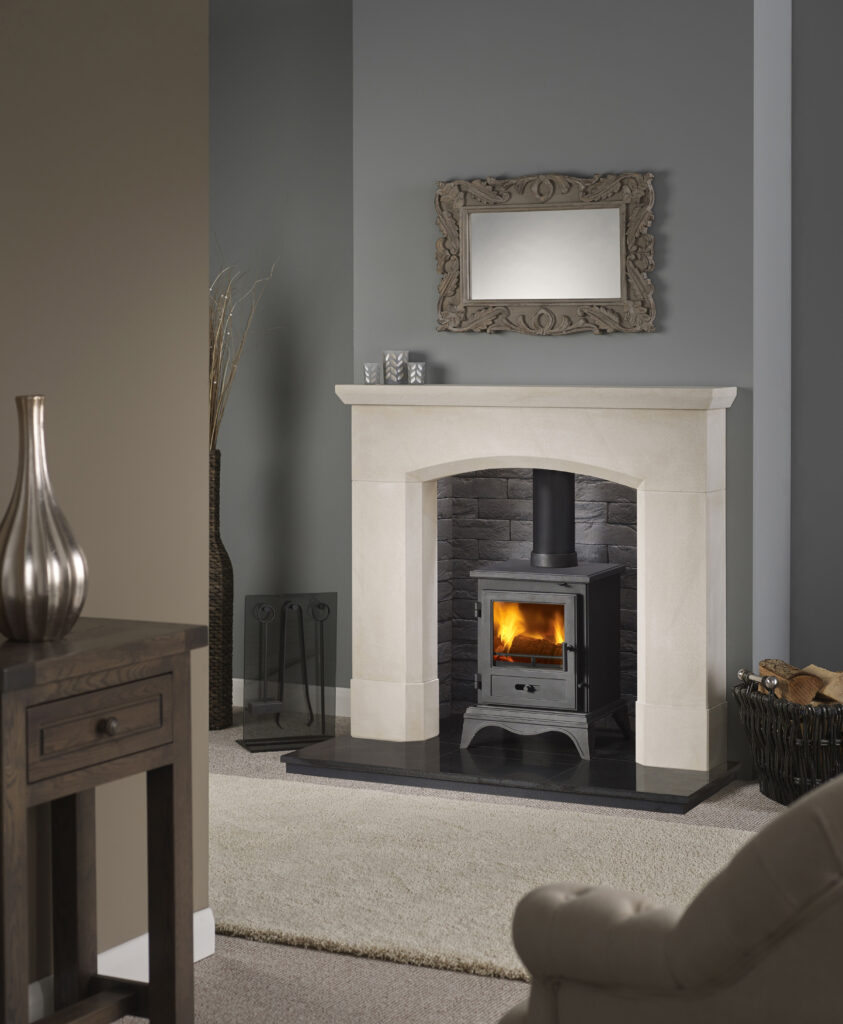 Olvera 48 Honed 1 Rebate Stove Imperial 405 Chamber Pompeii Grey