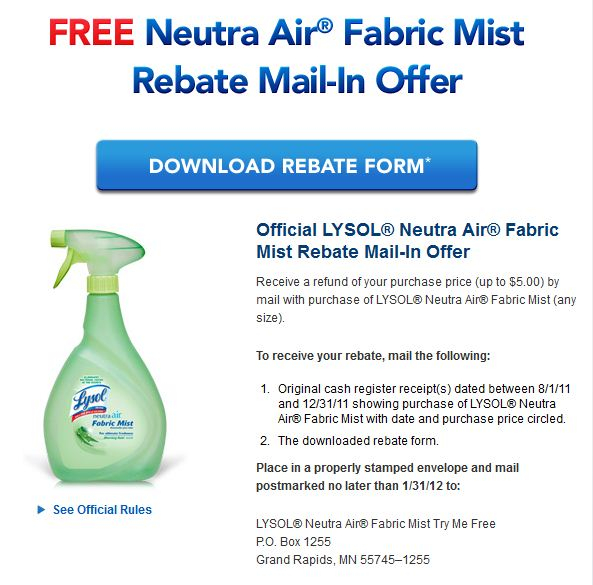 This Chattanooga Mommy Saves Lysol Fabric Mist Rebate Offer