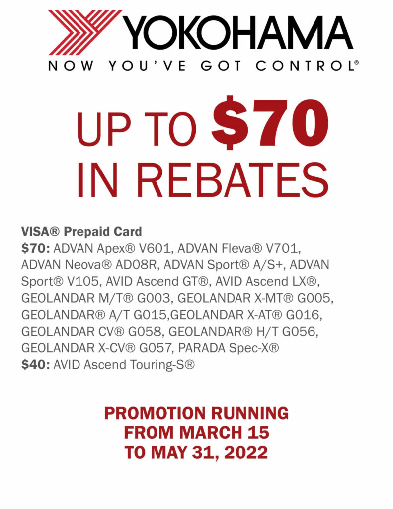 Yokohama Tire Rebate 2024 TireRebates