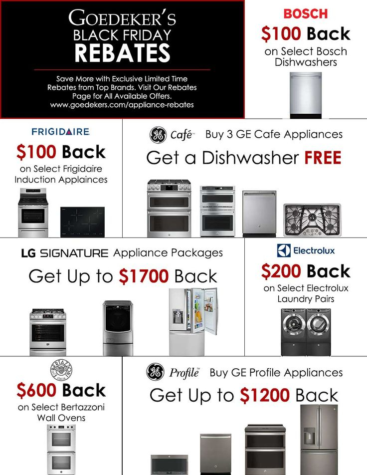 BLACK FRIDAY REBATES Appliance Packages Rebates Ge Cafe Appliances