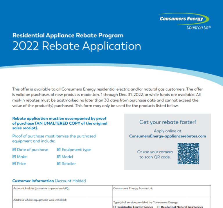 Consumers Energy Rebate Form 2024 Kentucky Printable Rebate Form