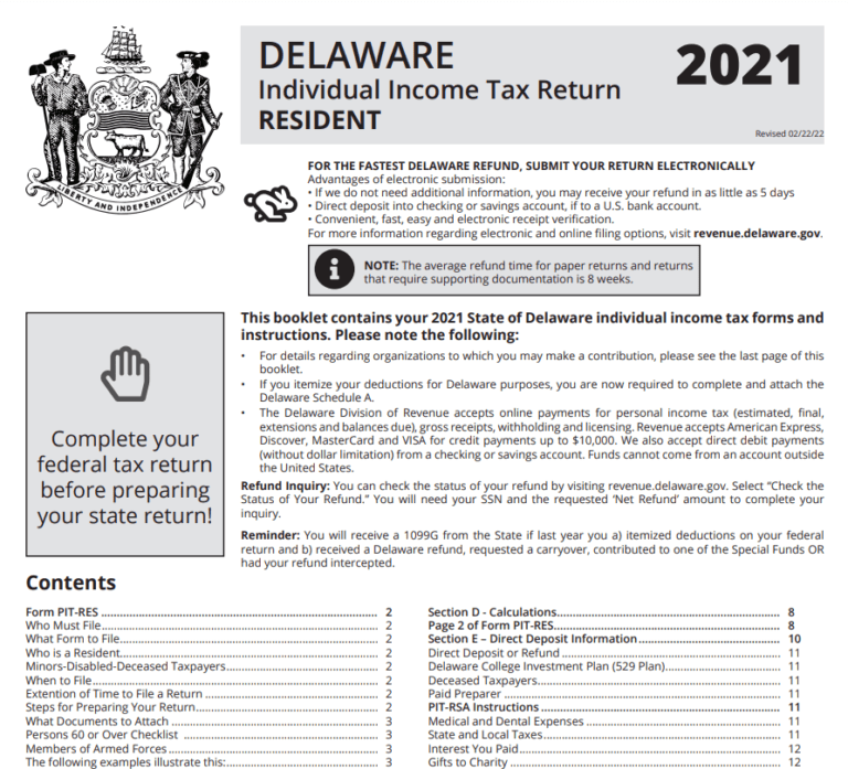 Delaware Renters Rebate 2024 Printable Rebate Form