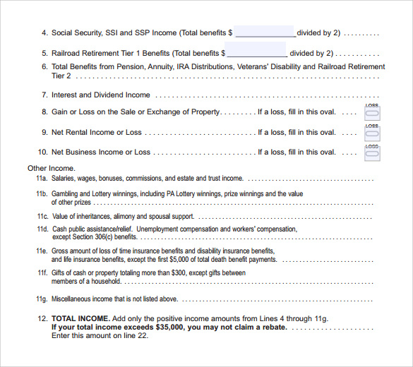 FREE 7 Sample Rent Rebate Forms In PDF