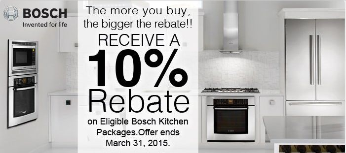 How About Receiving Rebate On Bosch Kitchen Package Bosch 