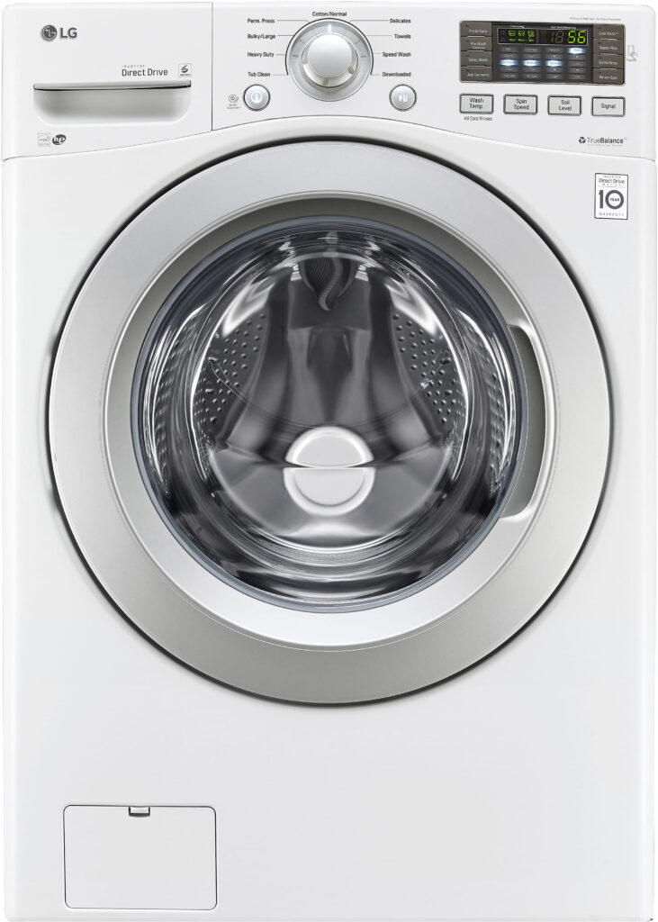 LG WM3270CW 27 Inch Front Load Washer With NFC Smartphone Technology