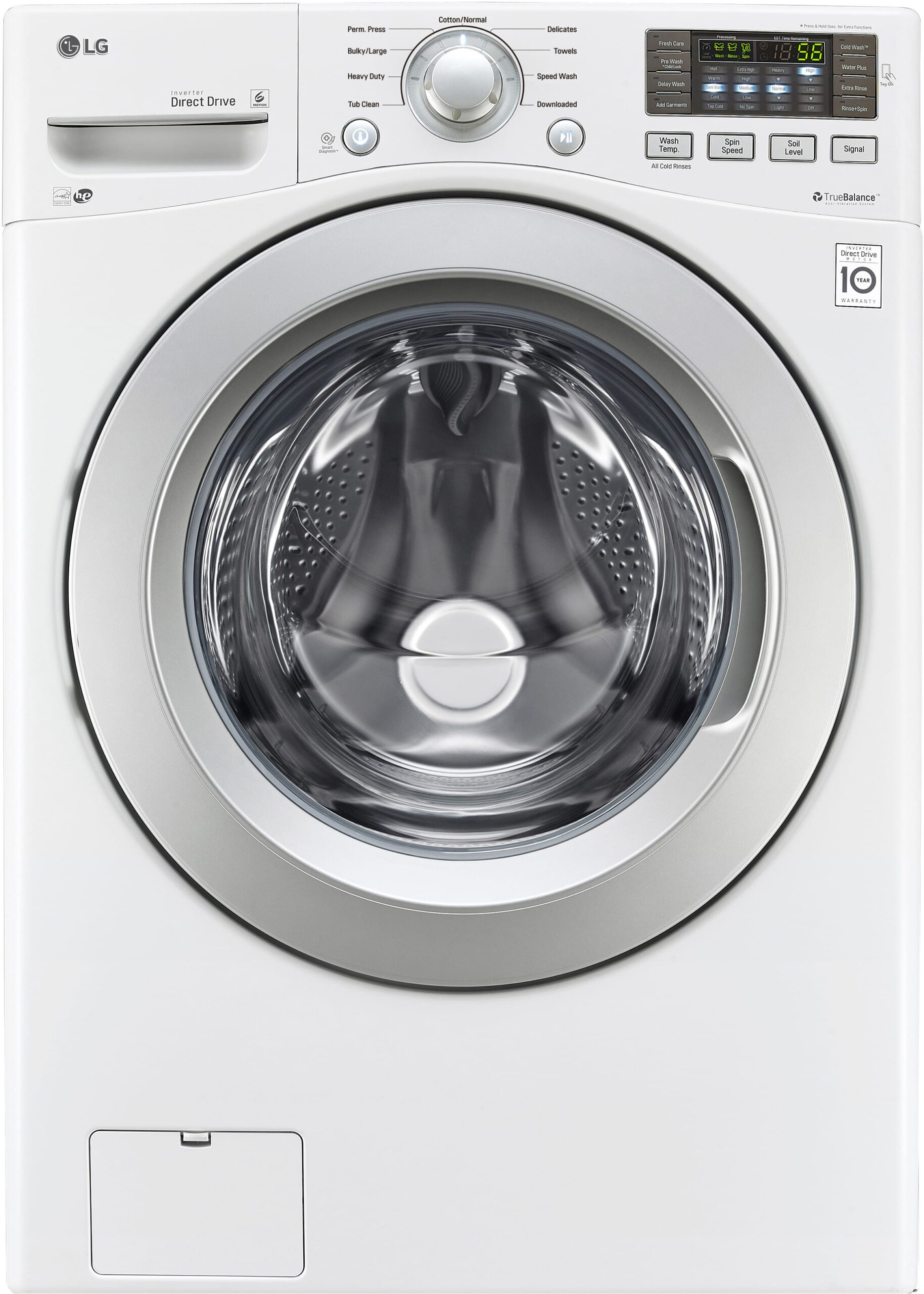 LG WM3270CW 27 Inch Front Load Washer With NFC Smartphone Technology 