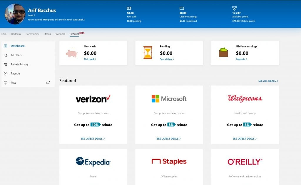 Microsoft Rewards New Rebates Beta Program Gives You More Ways To Save 