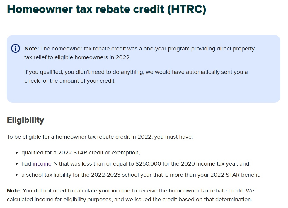 Nys Property Tax Rebate Checks 2024 Eligibility Application Process 