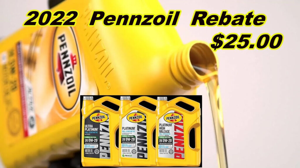 Pennzoil Motor Oil Rebate 25 00 Engine Oil Rebate 2024 YouTube