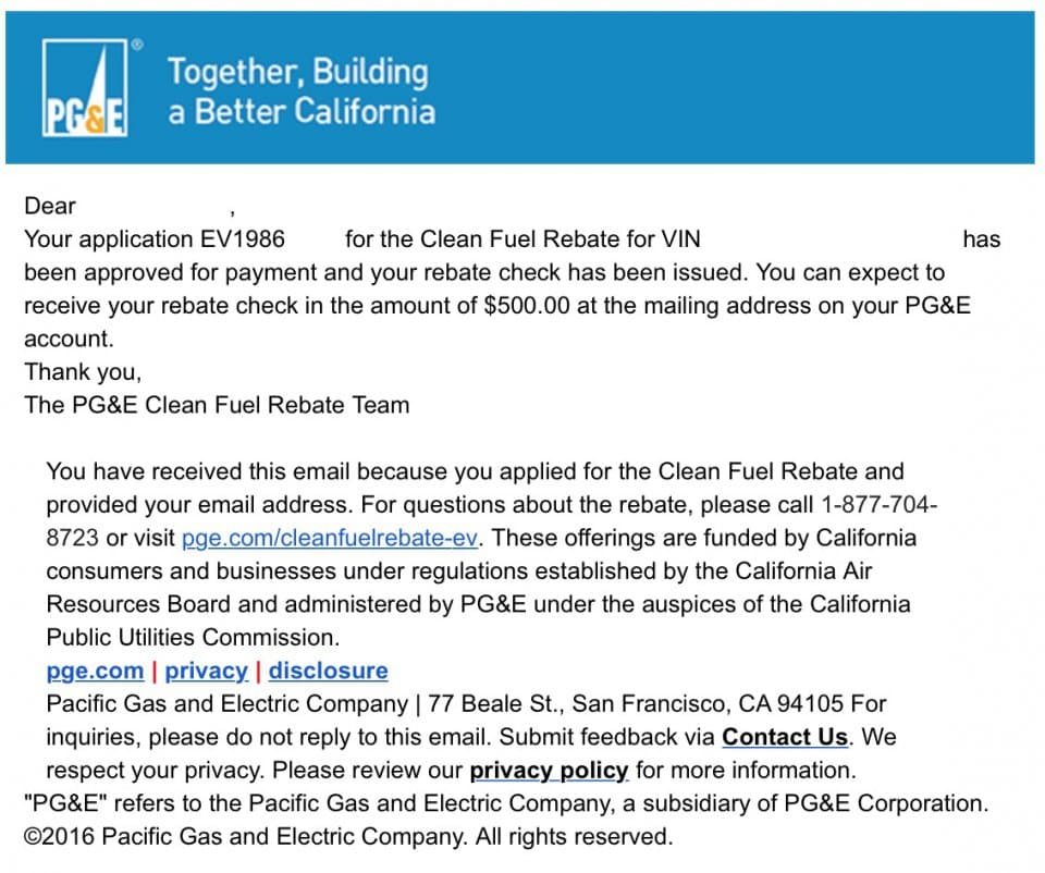 Pge Incentives For Electric Cars ElectricCarTalk
