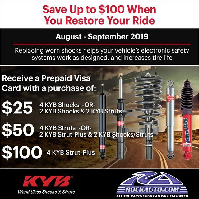 Take Advantage Of The Current KYB Rebate And Restore improve Your Car 