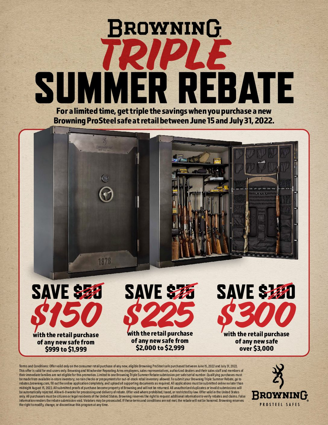 Triple Browning Safe Rebates Arrive The Safe House Atlanta GA